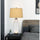 100W led Mansfield glass table lamp with 2W led night light and 2 USB Outlets - Cal Lighting