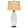 100W led Mansfield glass table lamp with 2W led night light and 2 USB Outlets - Cal Lighting