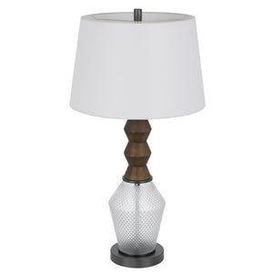 100W led Harlan metal/glass table Lamp - Cal Lighting