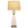 100W led Carrizo metal/glass table lamp with 2W led night light - Cal Lighting