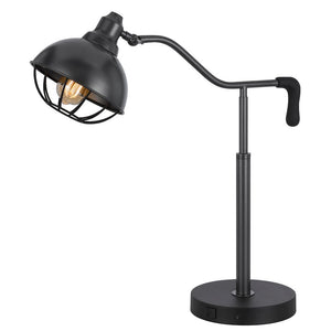 60W Taloga metal desk lamp with adjustable caged shade (Bulb not included) - Cal Lighting