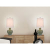 100W Kawela ceramic table lamp with crystal base. Sold in pairs - Cal Lighting