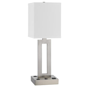 Sarnia Metal Desk Lamp With 1 Outlet And 2 Usb Charging Ports - Cal Lighting