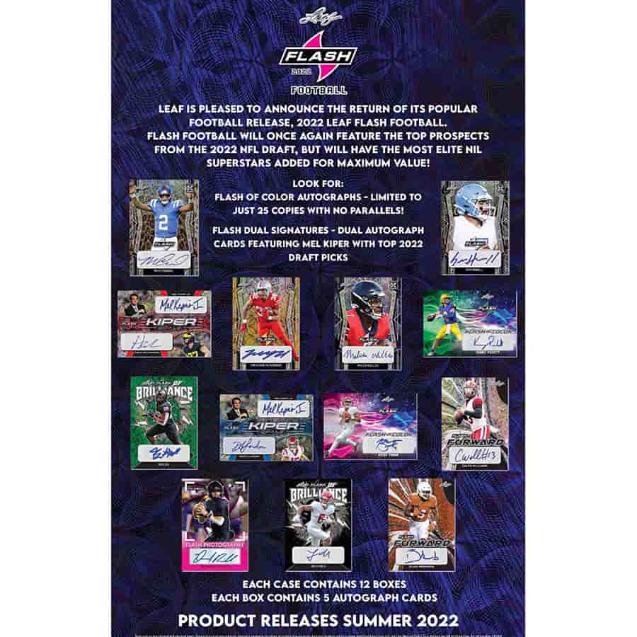 Leaf Trading Cards -  Flash - 2022 Leaf Flash Football Hobby