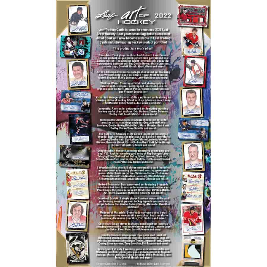 Leaf Trading Cards -  Art - 2022 Leaf Art Of Hockey Hobby