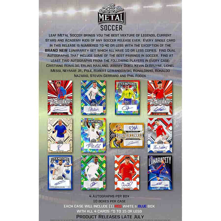 Leaf Trading Cards -  Metal - 2022 Leaf Metal Soccer Hobby