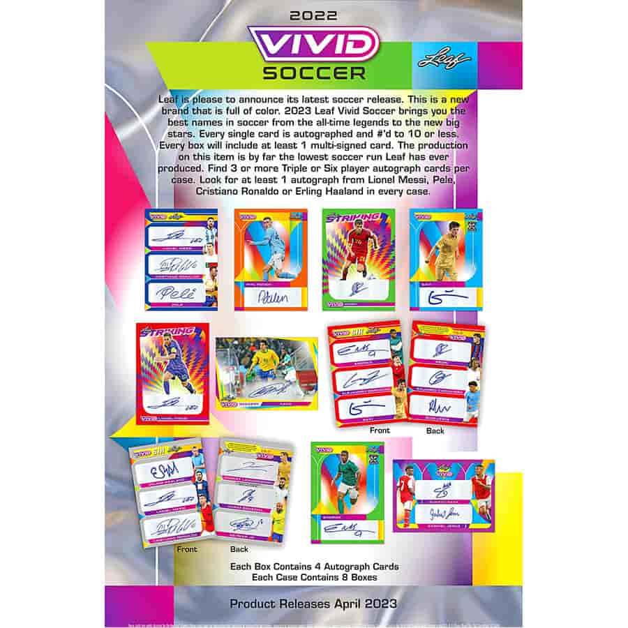 Leaf Trading Cards -  Vivid - 2022 Leaf Vivid Soccer Hobby