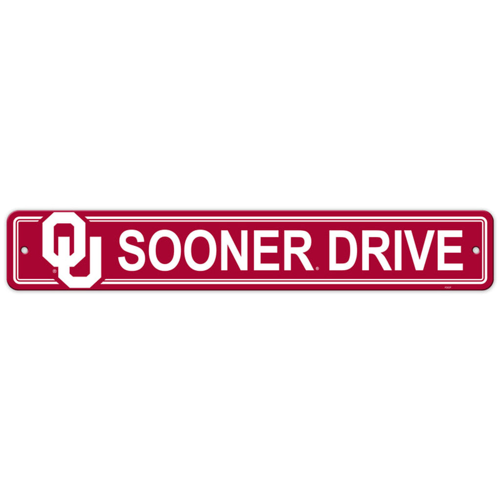 Oklahoma Sooners Sign 4x24 Plastic Street Style CO - Fremont Die