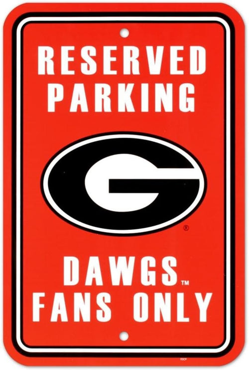 Georgia Bulldogs Sign 12x18 Plastic Reserved Parking Style CO -