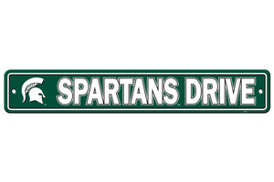 Michigan State Spartans Sign 4x24 Plastic Street Style CO - Fremont Die