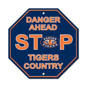 Auburn Tigers Sign 12x12 Plastic Stop Style CO - Fremont Die