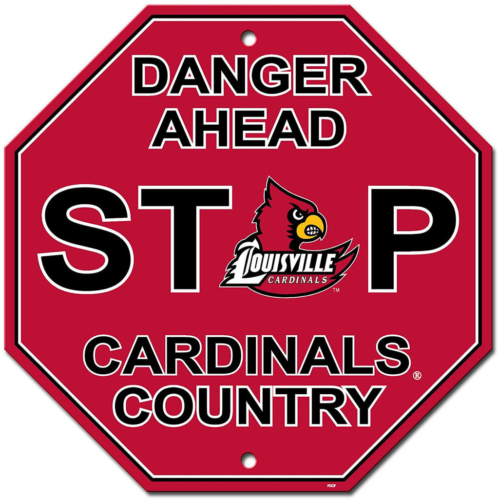 Louisville Cardinals Sign 12x12 Plastic Stop Style CO - Fremont Die