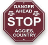 Texas A&M Aggies Sign 12x12 Plastic Stop Style CO - Fremont Die