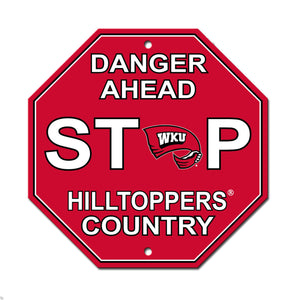 Western Kentucky Hilltoppers Sign 12x12 Plastic Stop Style CO - Fremont Die