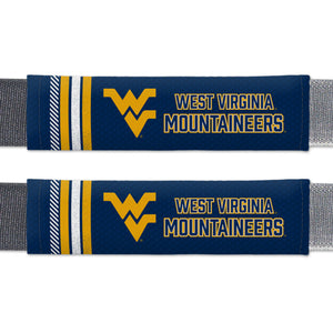 West Virginia Mountaineers Seat Belt Pads Rally Design CO - Fremont Die
