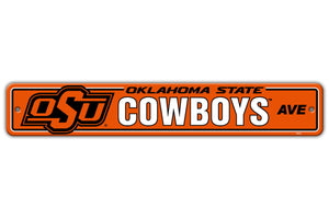 Oklahoma State Cowboys Sign 4x24 Plastic Street Style CO - Fremont Die