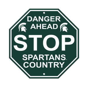 Michigan State Spartans Sign 12x12 Plastic Stop Style CO - Fremont Die