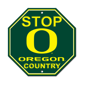 Oregon Ducks Sign 12x12 Plastic Stop Style O Design CO - Fremont Die