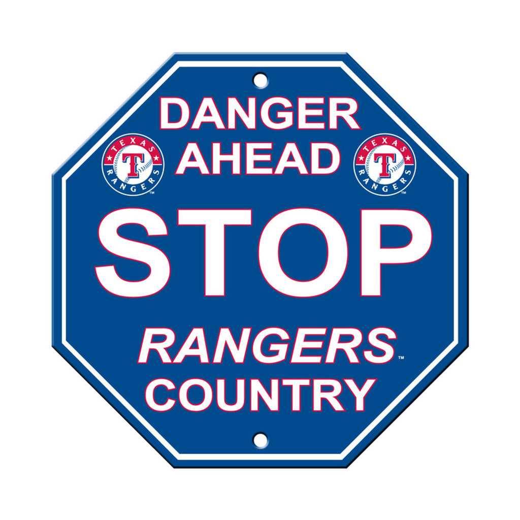 Texas Rangers Sign 12x12 Plastic Stop Style CO - Fremont Die