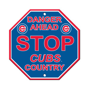 Chicago Cubs Sign 12x12 Plastic Stop Style CO - Fremont Die