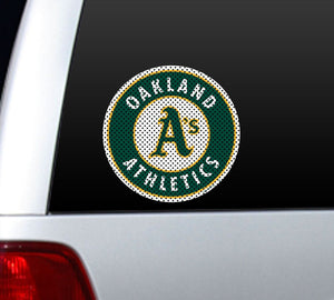Oakland Athletics Window Film 12 Inch Die Cut CO - Fremont Die