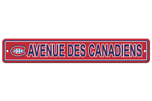 Montreal Canadiens Sign 4x24 Plastic Street Style CO - Fremont Die