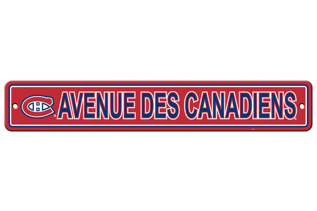 Montreal Canadiens Sign 4x24 Plastic Street Style CO - Fremont Die