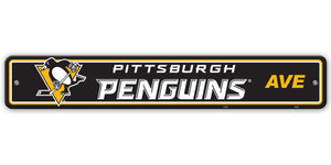Pittsburgh Penguins Sign 4x24 Plastic Street Style CO - Fremont Die