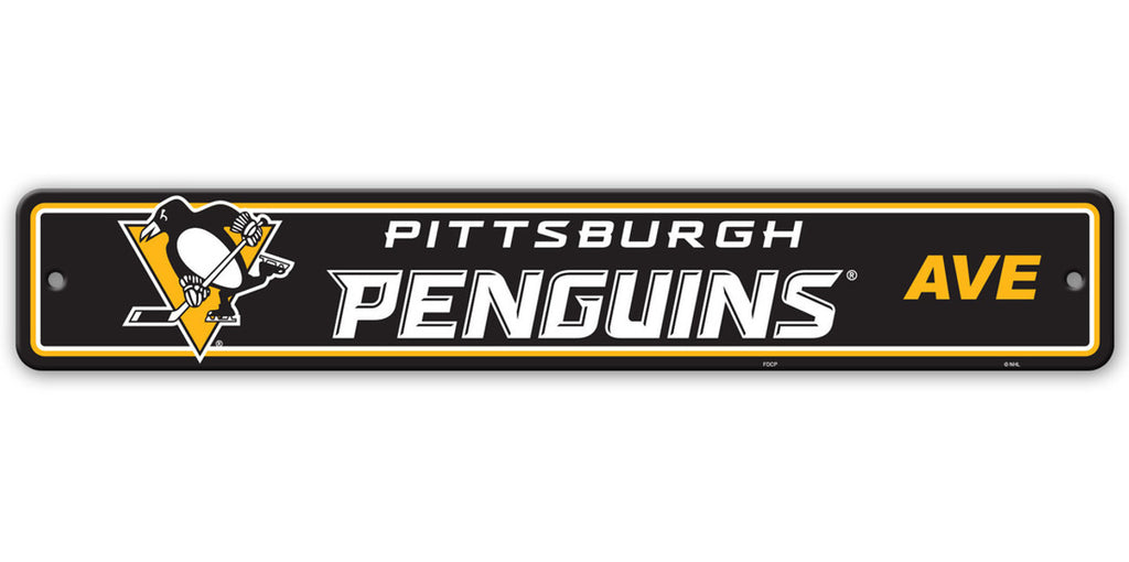 Pittsburgh Penguins Sign 4x24 Plastic Street Style CO - Fremont Die