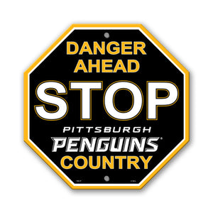 Pittsburgh Penguins Sign 12x12 Plastic Stop Style CO - Fremont Die