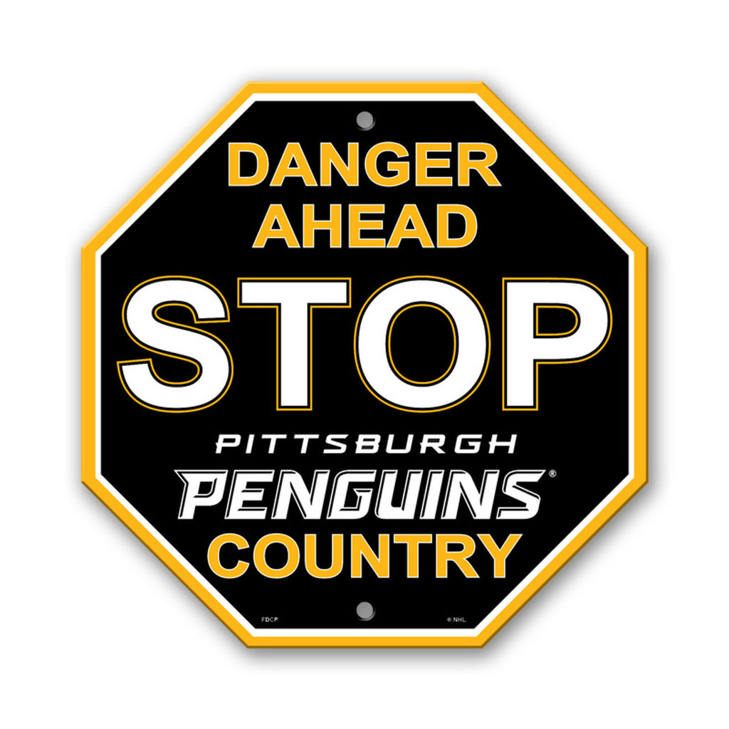 Pittsburgh Penguins Sign 12x12 Plastic Stop Style CO - Fremont Die