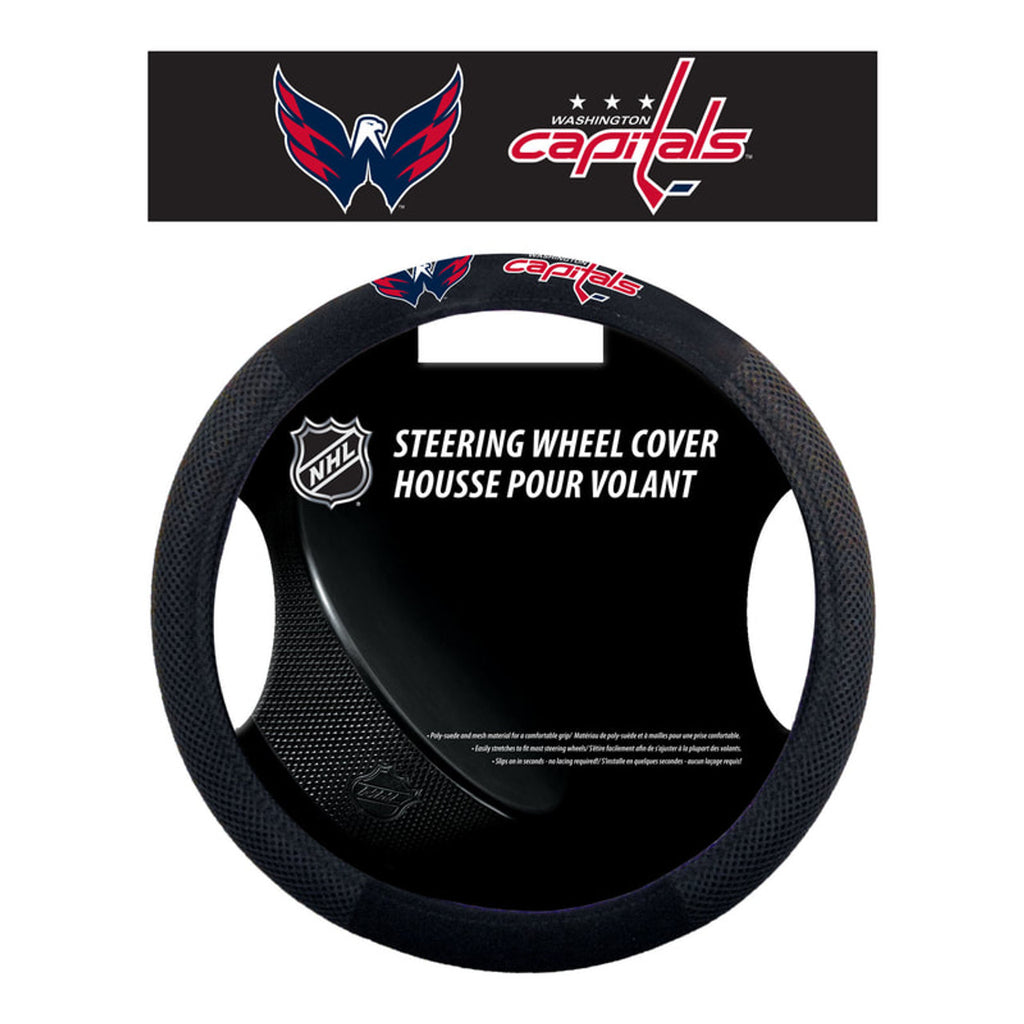 Washington Capitals Steering Wheel Cover Mesh Style CO - Fremont Die