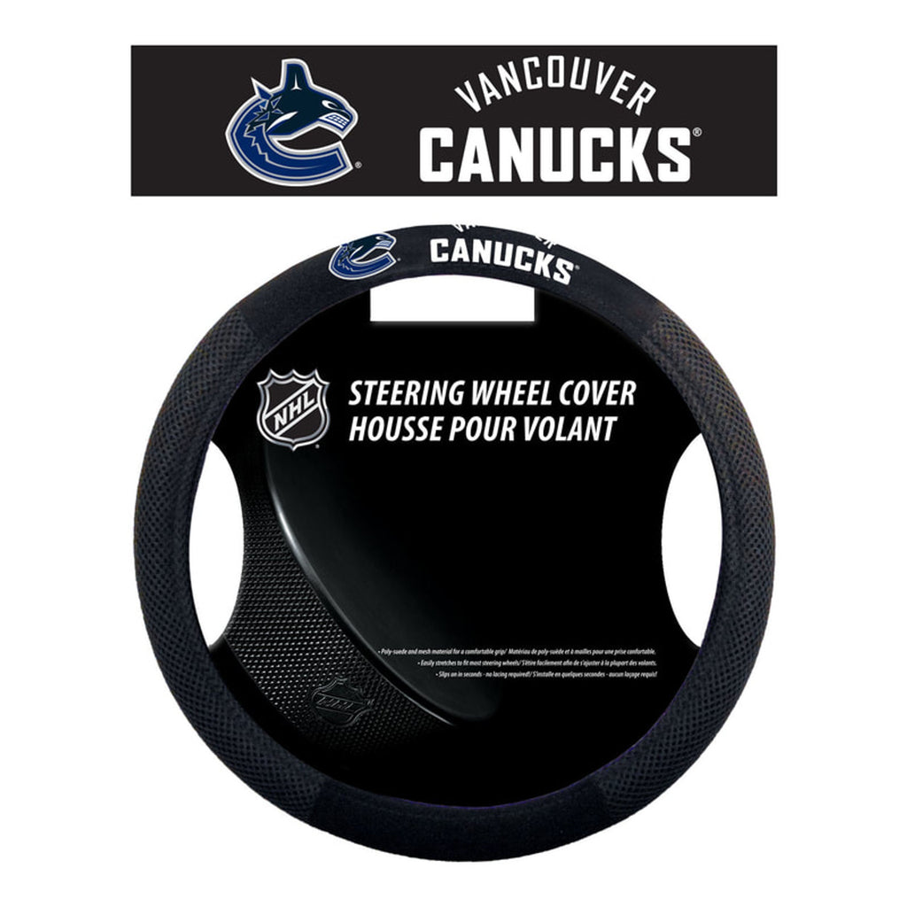 Vancouver Canucks Steering Wheel Cover Mesh Style CO - Fremont Die