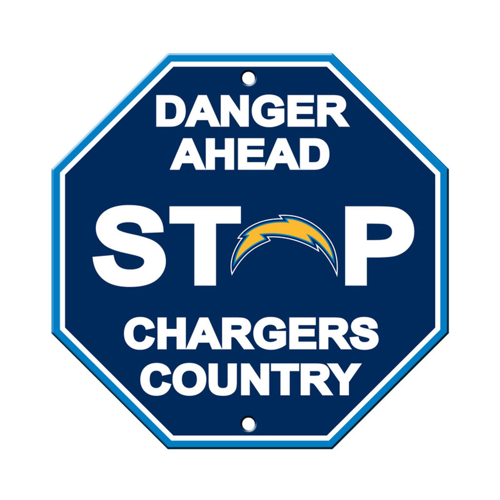 Los Angeles Chargers Sign 12x12 Plastic Stop Style CO - Fremont Die