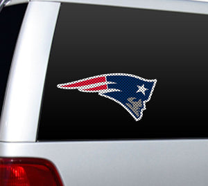 New England Patriots Window Film 12 Inch Die Cut CO - Fremont Die