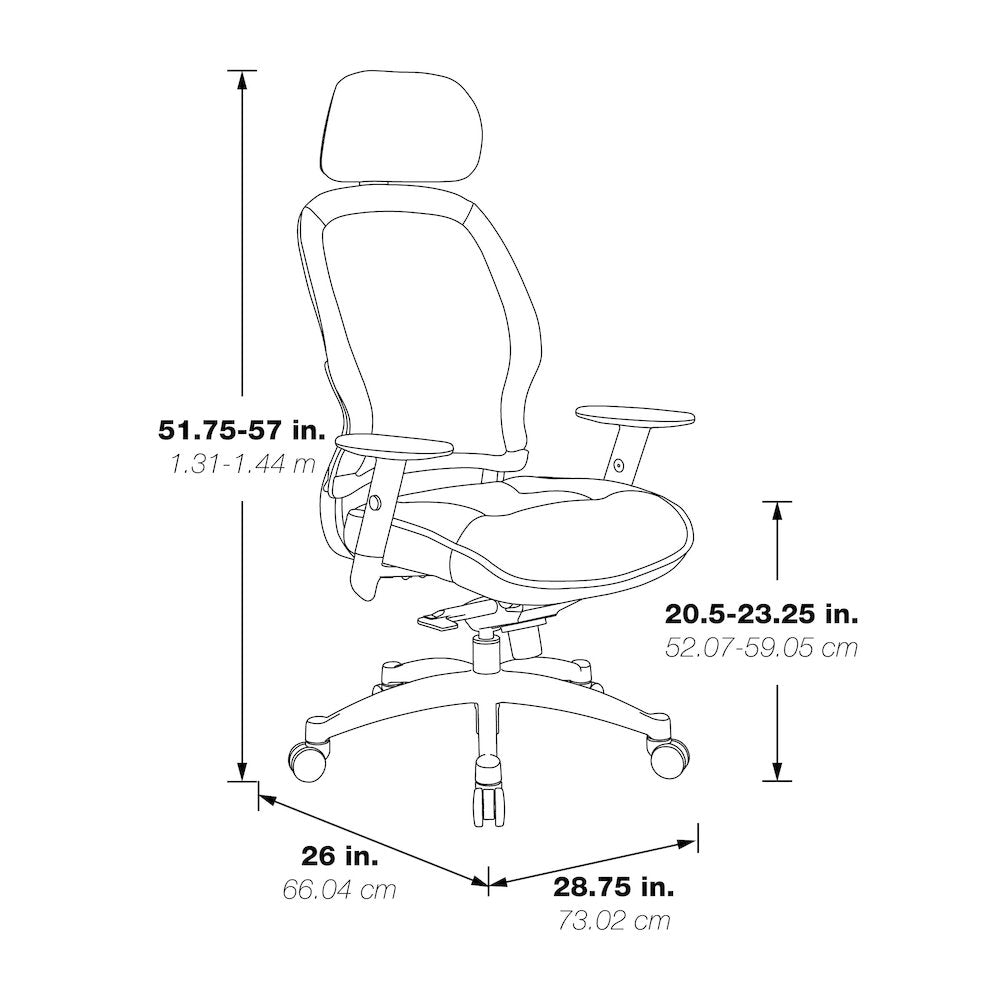 Professional Deluxe Black Breathable Mesh Back Chair - Office Star Products