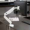 Single Monitor Arm with Dual USB 3.0 Port in White Finish, A2MAS1730-WH - Office Star Products