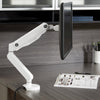 Single Monitor Arm with Dual USB 3.0 Port in White Finish, A2MAS1730-WH - Office Star Products