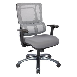 Vertical Grey Mesh Back Chair with Titanium Base - Office Star Products