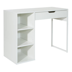 Ravel 40''W Desk in White Finish, RV938-WH - OSP Home Furnishings