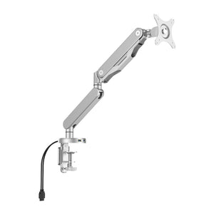 Single Monitor Arm with Dual USB 3.0 Port in Silver Finish, A2MAS1730-SV - Office Star Products