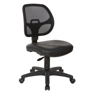 Mesh Screen Back Task Chair with Vinyl Seat - Office Star Products