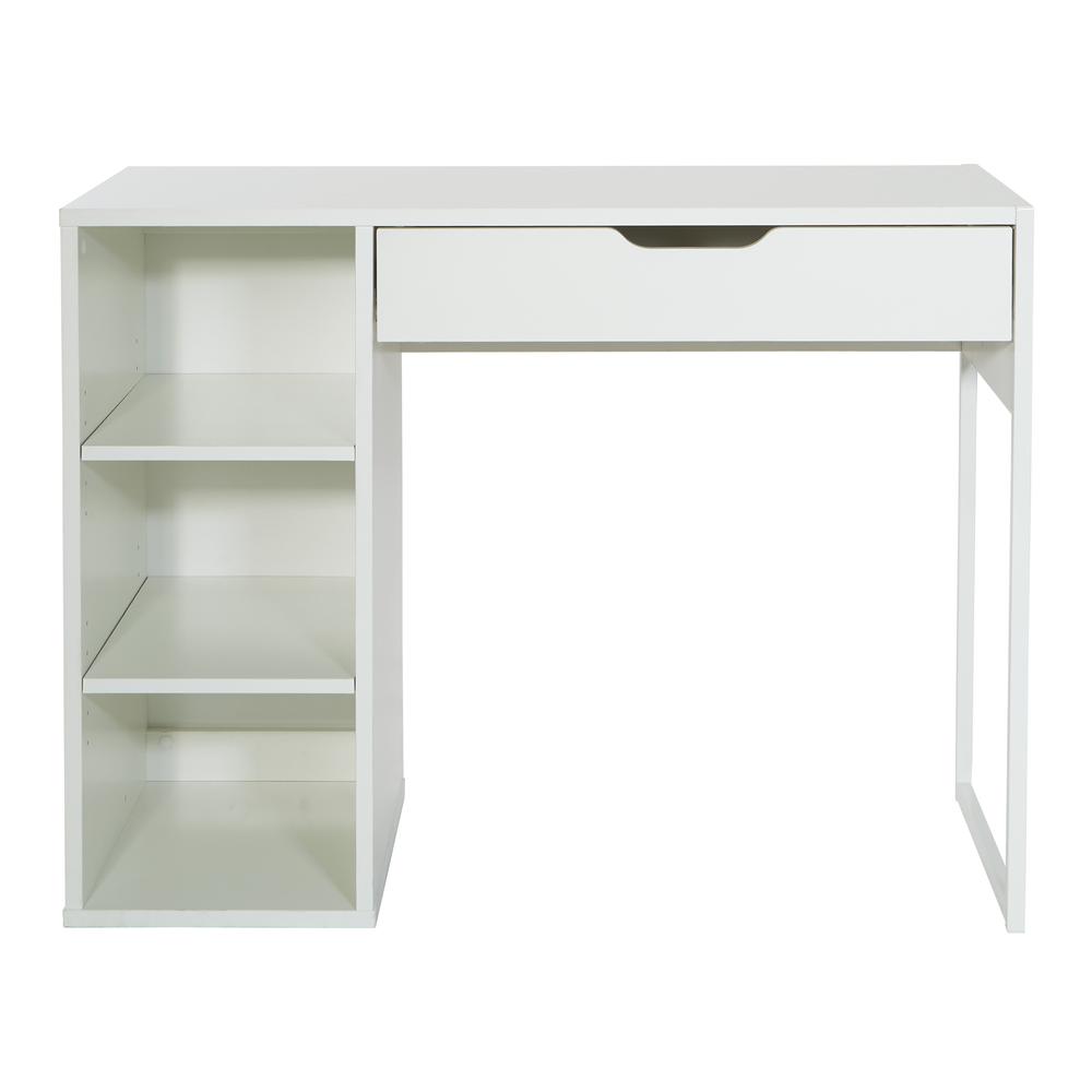 Ravel 40''W Desk in White Finish, RV938-WH - OSP Home Furnishings