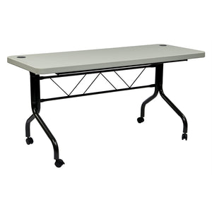 5’ Resin Multi Purpose Flip Table with Locking Casters - Office Star Products