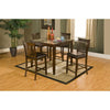 Capitola Faux Marble 5 Piece Pub Set, Espresso - Alpine Furniture