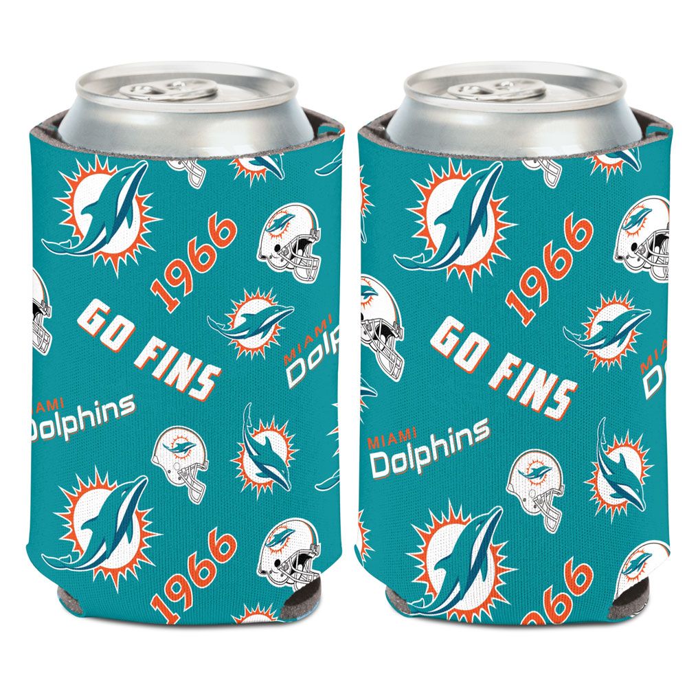Miami Dolphins Can Cooler Scatterprint Design - WinCraft