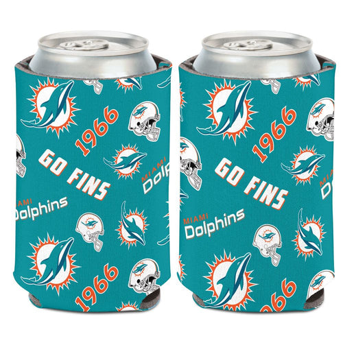 Miami Dolphins Can Cooler Scatterprint Design - WinCraft
