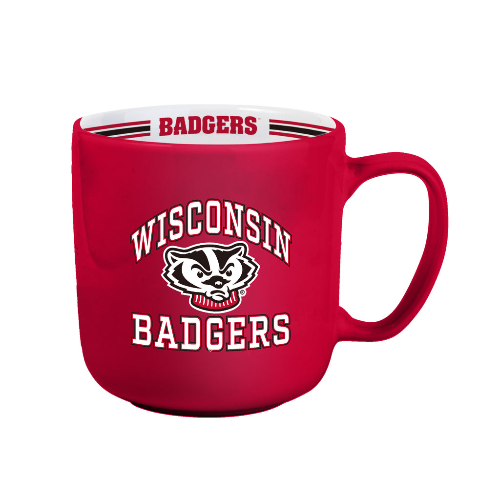 Wisconsin Badgers Coffee Mug 15oz Stripe Design - Logo Brands