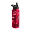 Wisconsin Badgers Quencher Bottle 34oz Stainless Steel Dreamweave - Logo Brands