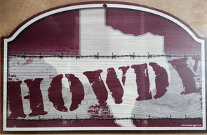 State of Texas Howdy Wood Sign - WinCraft